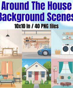 Around The House Background Scenes Clipart