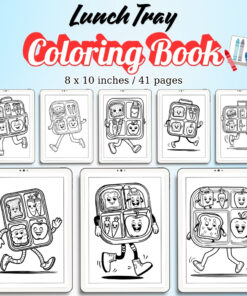 Lunch Tray Coloring Pages / Sheets of Lunch Tray {Coloring Book}