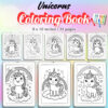 Unicorns Coloring Pages Vol.2 / Sheets of Unicorns {Coloring Book}