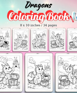 Dragons Coloring Pages Vol.1 / Sheets of Dragons {Coloring Book}