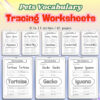 Pets Vocabulary Tracing Worksheets