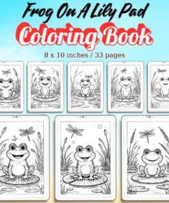 Frog On A Lily Pad Coloring Pages / Sheets of Frog On A Lily Pad {Coloring Book}