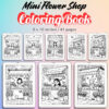 Mini Flower Shop Coloring Pages / Sheets of Mini Flower Shop {Coloring Book}