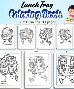 Lunch Tray Coloring Pages / Sheets of Lunch Tray {Coloring Book}