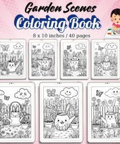 Garden Scenes Coloring Pages / Sheets of Garden Scenes {Coloring Book}