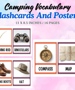 Camping Vocabulary Flashcards and Posters