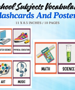 School Subjects Vocabulary Flashcards and Posters
