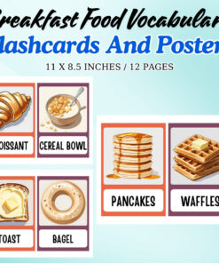 Breakfast Food Vocabulary Flashcards and Posters