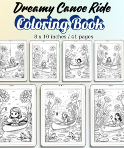 Dreamy Canoe Ride Coloring Pages / Sheets of Dreamy Canoe Ride {Coloring Book}