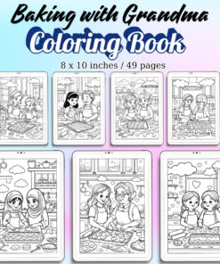 Baking with Grandma Coloring Pages / Sheets of Baking with Grandma {Coloring Book}