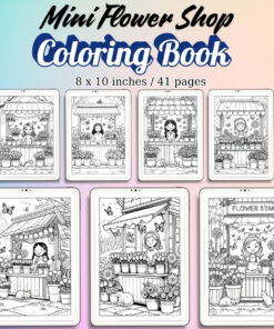 Mini Flower Shop Coloring Pages / Sheets of Mini Flower Shop {Coloring Book}