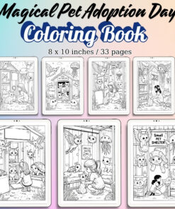 Magical Pet Adoption Day Coloring Pages / Sheets of Magical Pet Adoption Day {Coloring Book}