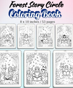 Forest Story Circle Coloring Pages / Sheets of Forest Story Circle {Coloring Book}