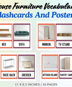 House Furniture Vocabulary Flashcards and Posters