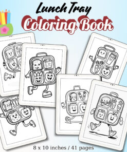 Lunch Tray Coloring Pages / Sheets of Lunch Tray {Coloring Book}