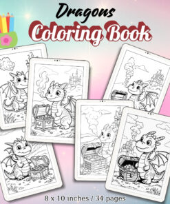 Dragons Coloring Pages Vol.1 / Sheets of Dragons {Coloring Book}
