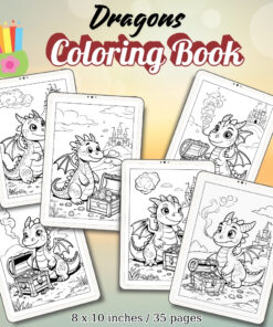 Dragons Coloring Pages Vol.3 / Sheets of Dragons {Coloring Book}