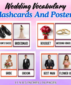 Wedding Vocabulary Flashcards and Posters