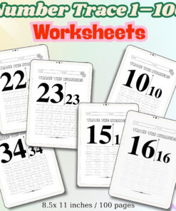 Number Trace 1–100 Worksheets – Fun & Easy Tracing Practice for Kids