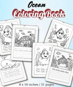 Ocean Coloring Pages / Sheets of Ocean {Coloring Book}