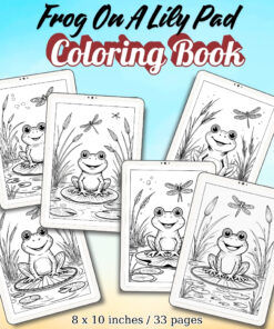 Frog On A Lily Pad Coloring Pages / Sheets of Frog On A Lily Pad {Coloring Book}