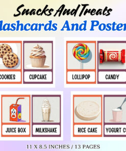 Snacks and Treats Vocabulary Flashcards and Posters