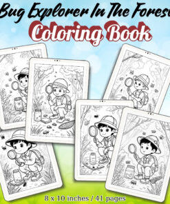 Bug Explorer In The Forest Coloring Pages / Sheets of Bug Explorer In The Forest {Coloring Book}