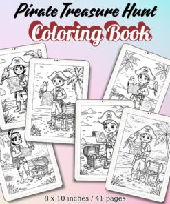 Pirate Treasure Hunt Coloring Pages / Sheets of Pirate Treasure Hunt {Coloring Book}