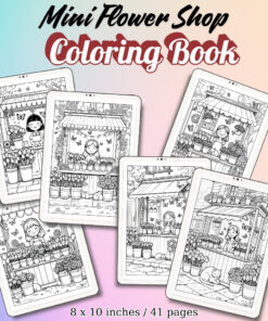Mini Flower Shop Coloring Pages / Sheets of Mini Flower Shop {Coloring Book}