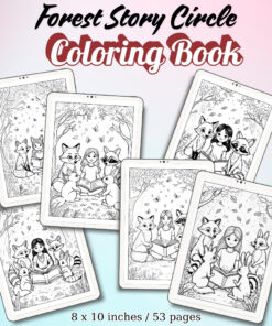 Forest Story Circle Coloring Pages / Sheets of Forest Story Circle {Coloring Book}