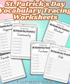 St. Patrick’s Day Vocabulary Tracing Worksheets