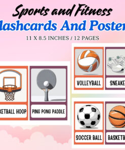 Sports and Fitness Vocabulary Flashcards and Posters