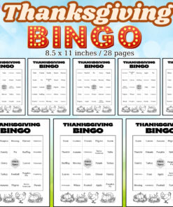 Thanksgiving Bingo Game