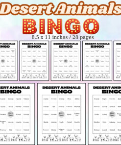 Desert Animals Bingo