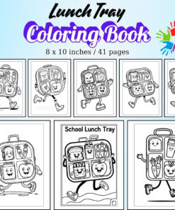 Lunch Tray Coloring Pages / Sheets of Lunch Tray {Coloring Book}