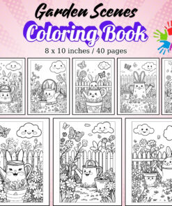 Garden Scenes Coloring Pages / Sheets of Garden Scenes {Coloring Book}