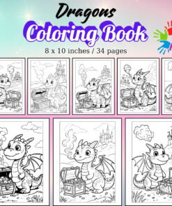 Dragons Coloring Pages Vol.1 / Sheets of Dragons {Coloring Book}