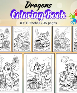 Dragons Coloring Pages Vol.3 / Sheets of Dragons {Coloring Book}