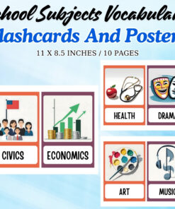 School Subjects Vocabulary Flashcards and Posters