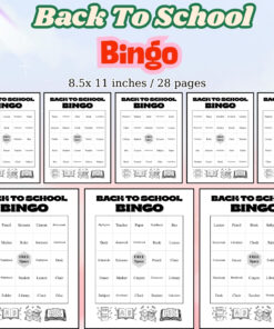 Back To School Bingo
