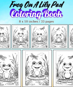 Frog On A Lily Pad Coloring Pages / Sheets of Frog On A Lily Pad {Coloring Book}
