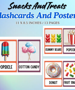 Snacks and Treats Vocabulary Flashcards and Posters