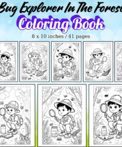Bug Explorer In The Forest Coloring Pages / Sheets of Bug Explorer In The Forest {Coloring Book}