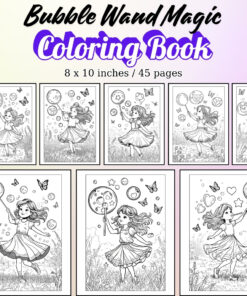 Bubble Wand Magic Coloring Pages / Sheets of Bubble Wand Magic {Coloring Book}