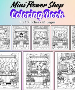 Mini Flower Shop Coloring Pages / Sheets of Mini Flower Shop {Coloring Book}