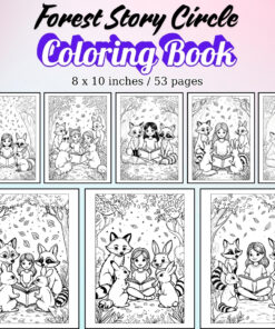 Forest Story Circle Coloring Pages / Sheets of Forest Story Circle {Coloring Book}